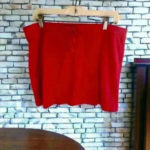 BANANA REPUBLIC FACTORY- lined red/orange skirt. Size Large